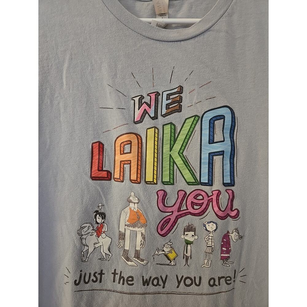 Laika Animation Studios Promo Coraline Paranorman Employee T Shirt Large Blue
